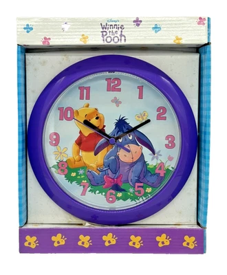 Reloj de pared de cuarzo de 8 pulgadas Winnie the Pooh & Eeyore de Disney Store #DP87631 - NUEVO EN CAJA Foto 1 de 4