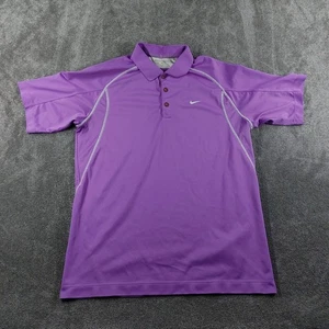 Nike Shirt Mens Medium Purple Dri-Fit Athleisure Performance Golf Polo - Picture 1 of 9