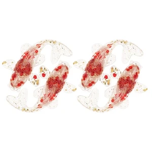  4 Pezzi Statua Pesce Cristallo Piccola Figura Acquario Statue Decorative Ornamenti - Foto 1 di 12