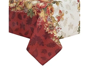 Elrene Home Fall Leaves Tablecloth Multi Color 102" x 60" (Rectangular) - Picture 1 of 7