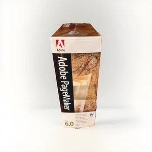 NIB! GENUINE Adobe PageMaker 6.0 Windows RETAIL BIG BOX w/Serial No. & User Key - Picture 1 of 5
