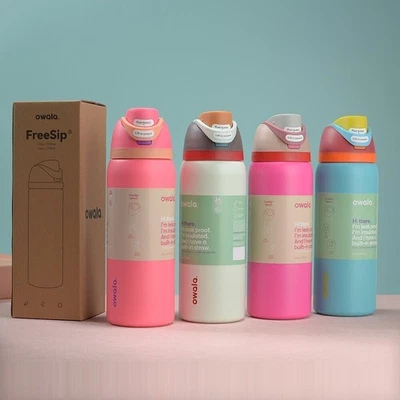 Owala Urban Outfitters Exclusive Tied and Ture FreeSip Blue Bow Bottle 24/32 OZ