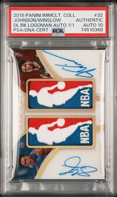 2015 Immaculate Dual Logoman Стэнли Джонсон Justise Winslow 1/1 PSA Auto 10 - Изображение 1 из 2