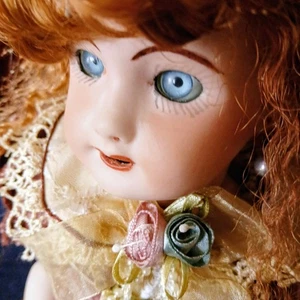 Muñeca Cabeza Bisque Unis FRANCE 16" - Imagen 1 de 15