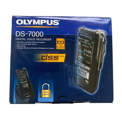 OLYMPUS DS-7000 Digital Voice Recorder Professional Dictaphone - Black. BOXED - Image 1 of 4