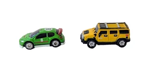 Playmates Roller Ball Micro Machines GM Yellow Hummer Green Toyota Corolla Autos - Bild 1 von 4