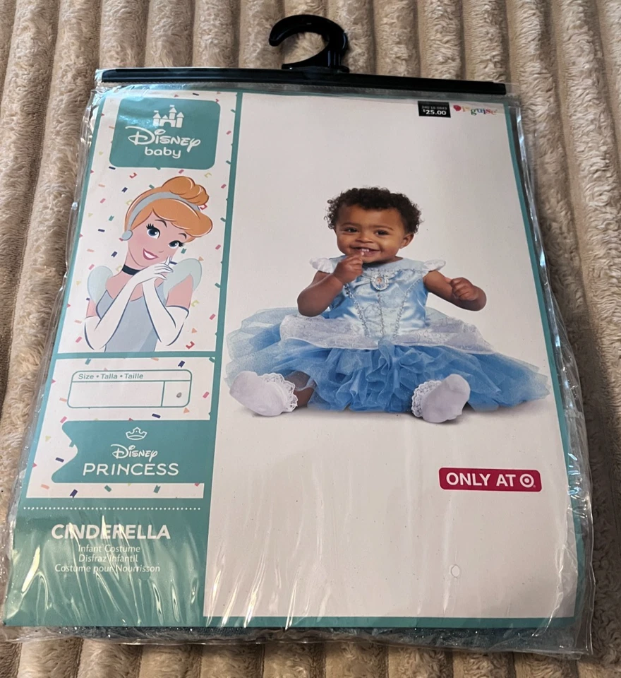 DISFRAZ HALLOWEEN PRINCESA DISNEY BEBÉ CENICIENTA-12-18 MESES-DISFRAZ-¡NUEVO CON ETIQUETAS! Foto 1 de 1