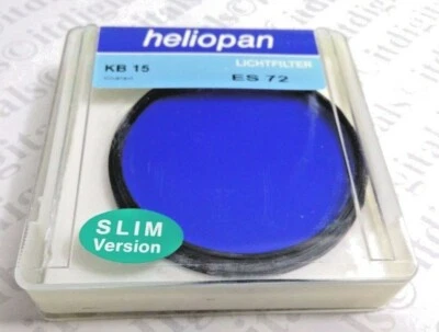 Heliopan 72mm KB15 80A Color Conversion Glass Filter Germany ES72 MPN 707225 80A - Image 1 of 4