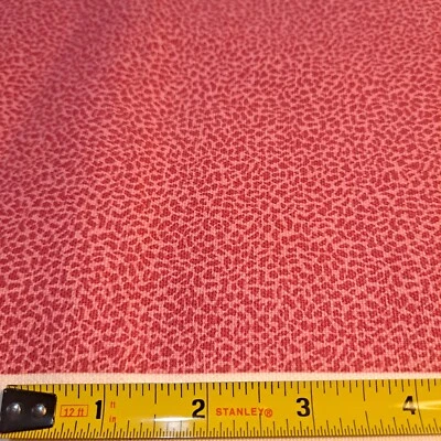 Mill Creek Pink Cotton Fabric Duck 1 Yd X 44" Small Scale Mini Animal Print  - Image 1 of 4