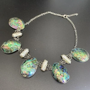 Abalone Shell Pearl Handmade Big Necklace Jewelry - Picture 1 of 4