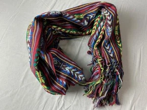 Handmade Multicolored Lap Throw / Shawl / Scarf ssc - Picture 1 of 2