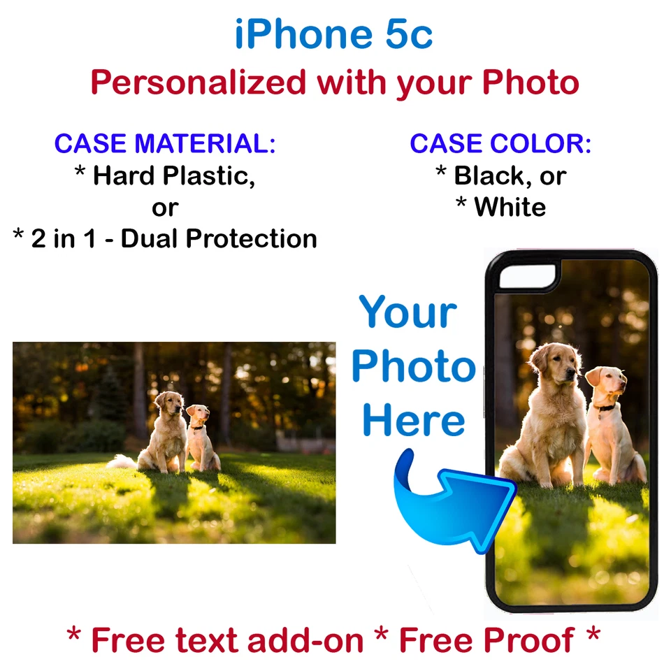 Customized Phone Cover Case with Your IG Pic Photo Graphic For iPhone 5c - Image 1 of 3