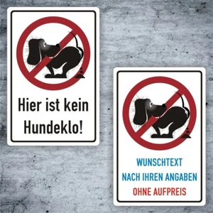 Cartel de prohibición No caja de arena para perros perros caquitos prohibido cartel combinado, texto deseado VP136 - Imagen 1 de 3