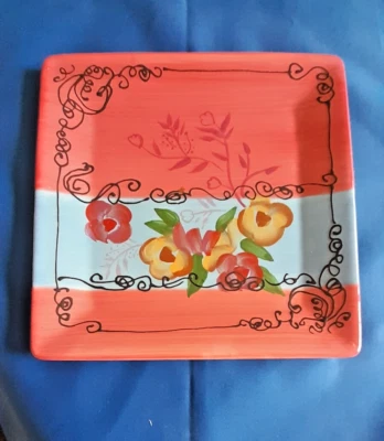 PLATO FLORAL BELLA CASA BY GANZ IMPERDIBLE Foto 1 de 2