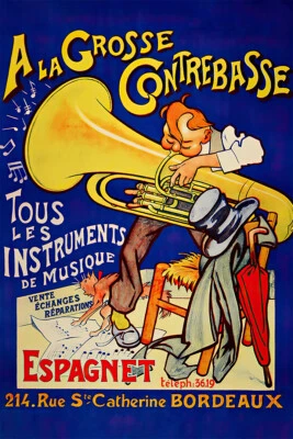 Grosse Contrebasse Tuba Instruments Music Art Wall Room Poster - POSTER 20x30 - Image 1 of 4