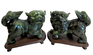 FOO LEONES/perros NEFRITA JADE BONITO PAR chino procedencia Hartman - Imagen 1 de 8