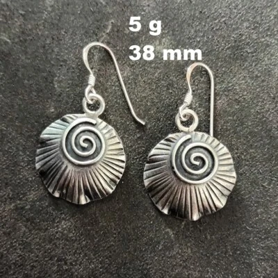 ARTISAN SILVER EARRINGS CRAFT VINTAGE DANGLES Timeless Treasures: Art Deco #A405 - Image 1 of 4