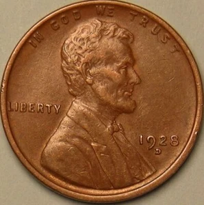 1928 D - centavo de trigo Lincoln - en muy buen estado - Imagen 1 de 2