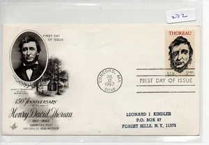United States - First Day/Souvenir Cover - (272) 1967 Henry David Thoreau -Poet - Picture 1 of 1