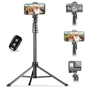 Portátil 62" Inalámbrico Control Remoto Selfie Stick Trípode Teléfono Soporte Para iPhone Samsung - Imagen 1 de 6