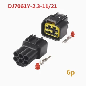 DJ7061Y-2.3-11/21Automotive Waterproof Connector Plug 6p FW-C-6F/M-B Black/White - Picture 1 of 3