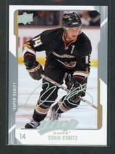 2008-09 Upper Deck MVP Super Script #9 Chris Kunitz 16/25        *13619