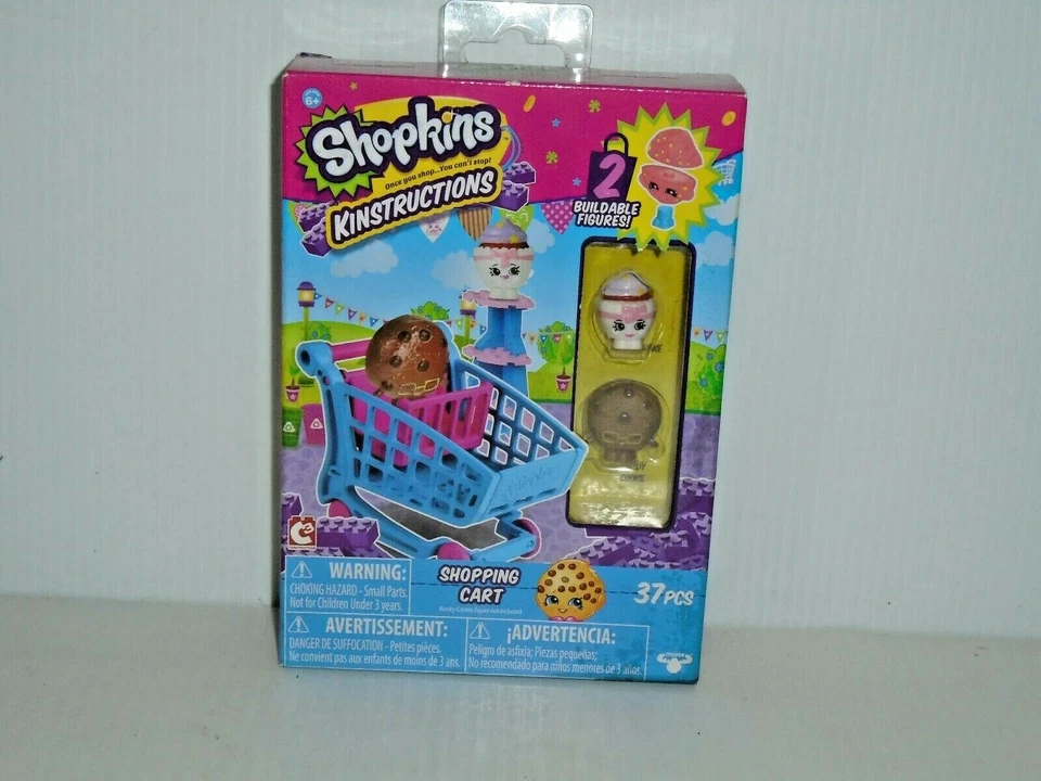 Shopkins Kinstructions Shopping Cart 37 Pcs 2 Buildable Figures