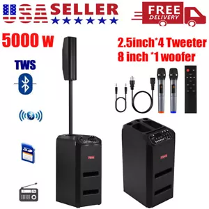 Altavoz portátil Bluetooth Line Array 5000 W graves pesados subwoofer de 8" + 4xTweeter - Imagen 1 de 16