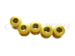 Nuevo MTB Bicicleta de Carretera Aleación 7075 Doble Velocidad 8.5mm Anillo Perno Tuerca Set Dorado - Imagen 1 de 1