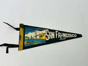 Vintage San Francisco Golden Gate Bridge Small Souvenir Felt Pennant - Picture 1 of 14