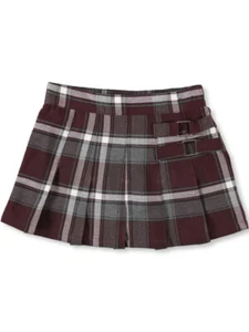 French Toast Little Girls' Plaid Scooter (Sizes 4 - 6X) - burgundy/gray/white *p - Picture 1 of 2