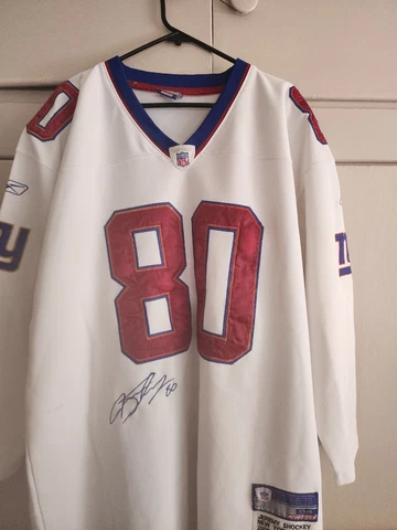 New York Giants-#80 Sz 54 JEREMY SHOCKEY Jersey. STITCHED NUMBERS AUTOGRAPH Cover