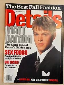Details Magazine Summer 1998 Matt Damon, Lauryn Hill - Imagen 1 de 4