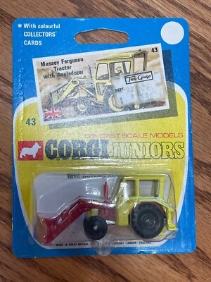 Corgi Juniors #43 Unopened Massey Ferguson Tractor with Angledozer - Image 1 of 4