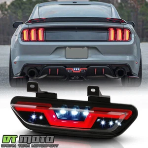 2015-2021 Ford Mustang Smoke w/Red LED Tube Parking Light Reverse Back Up Lamp - Picture 1 of 10