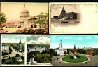 H48 Dc 5Pcs.Souvenir View Of Wash.The State Capitol, Hand Colored, Thomas Circle