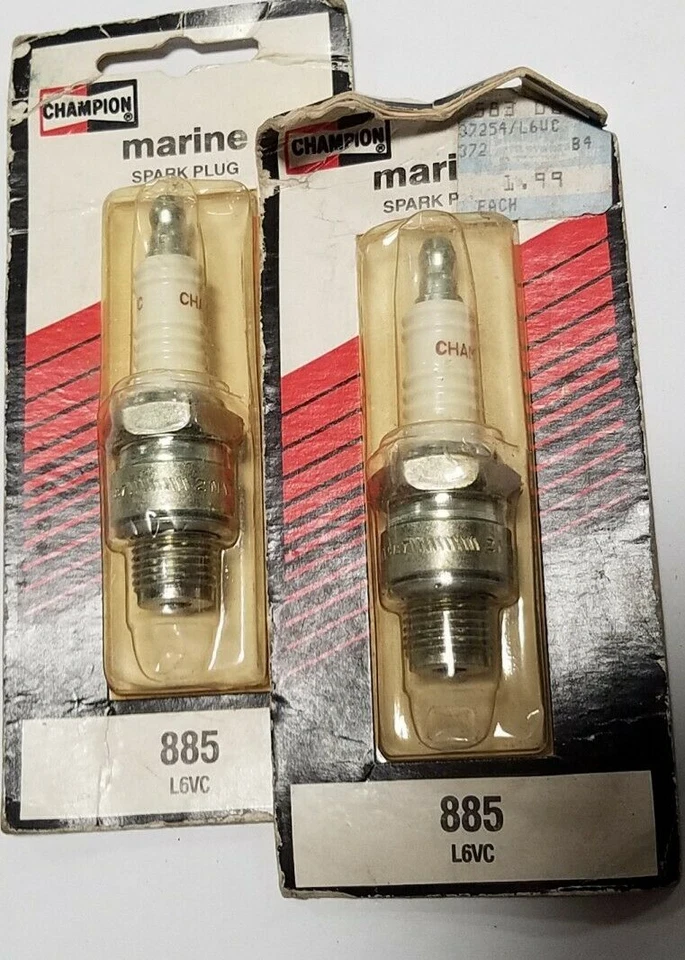 Champion Marine Stainless Steel 885-1/L6VC Spark Plugs---2 Pack - Image 1 of 1