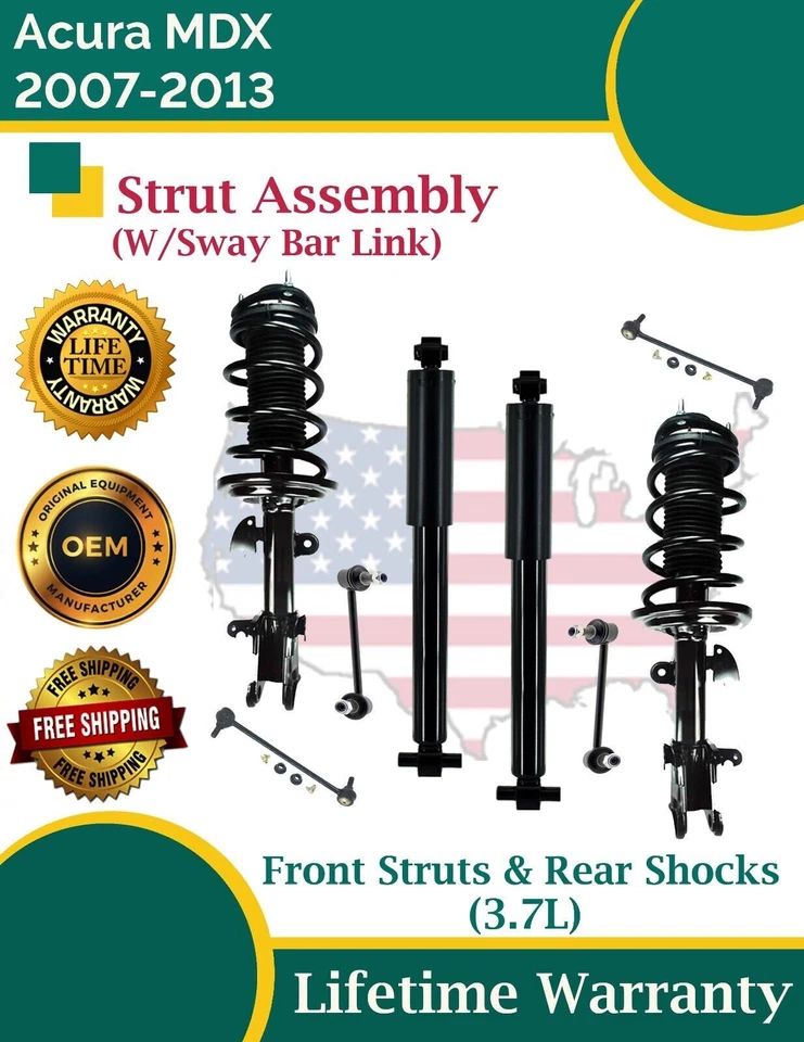 Nuevos puntales delanteros y amortiguadores traseros OE con barra estabilizadora para Acura MDX 2007-2013 3,7 L Foto 1 de 4