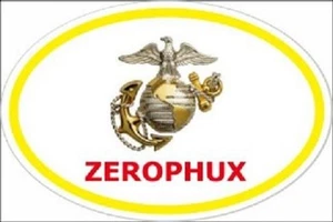 3 X 4.5 PEGATINAS DE EURO OVALADAS CUERPO DE MARINES DE ESTADOS UNIDOS ZEROPHUX EGA USMC - Imagen 1 de 1