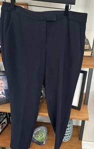 Theory Women’s 10 Navy Admiral Crepe Trouser 26 Inseam Side Pockets - Picture 1 of 8