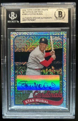 Autógrafo Stan Musial Topps Chrome Update 2024 #T89CU-13 BGS auténtico Foto 1 de 2
