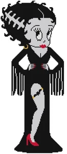 CROSS STITCH+ CRAFT PATTERN Betty Boop Halloween Bride Frankenstein Bat Garter - Picture 1 of 17