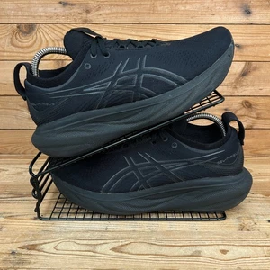 Asics Turnschuhe Herren Größe UK 8 Gel Nimbus 25 dreifach schwarz Strick Straßenlaufschuhe - Bild 1 von 13