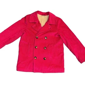 Hanna Andersson Pink Corduroy Jacket Sherpa Lined Size 160 EUC - Picture 1 of 11