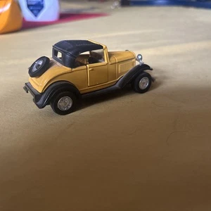 Vintage Model 1932 Ford Roadster Yellow Toy Car Mint Condition! - Picture 1 of 7