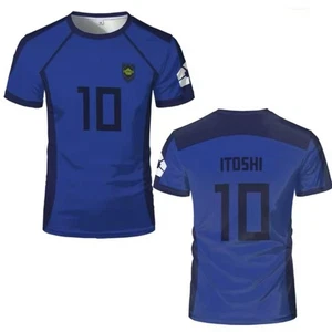 Blue Lock Cosplay Football Costume Isagi Yoichi Nagi T-shirt Soccer Anime! - Picture 1 of 18
