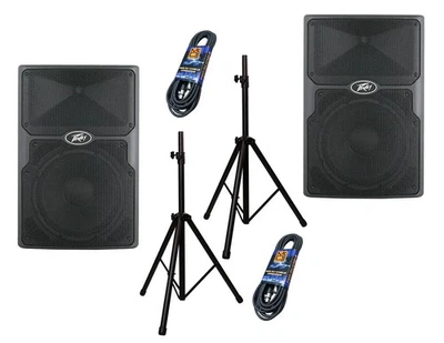 2 Altavoces Peavey PVXp 10 10" Alimentados por Bluetooth + Soporte de Altavoz + Cable XLR Foto 1 de 4
