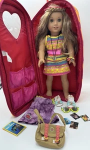 American Girl Puppe Lea Clark 2016 Mädchen des Jahres im Ruhestand Etui Schuhe Kleid Tasche - Bild 1 von 17