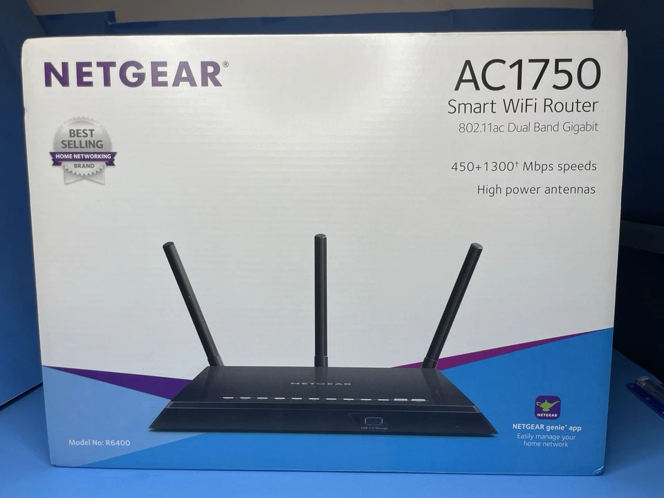 NETGEAR AC1750 Smart WiFi Router - WiFi 5 Dual Band Gigabit (R6350)  OPEN BOX - Image 1 of 4