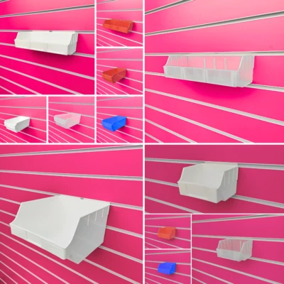 THESFS LIMITED New Heavy Duty Medium Size Storage Box Slatbox Shelfbox Slatwall Display